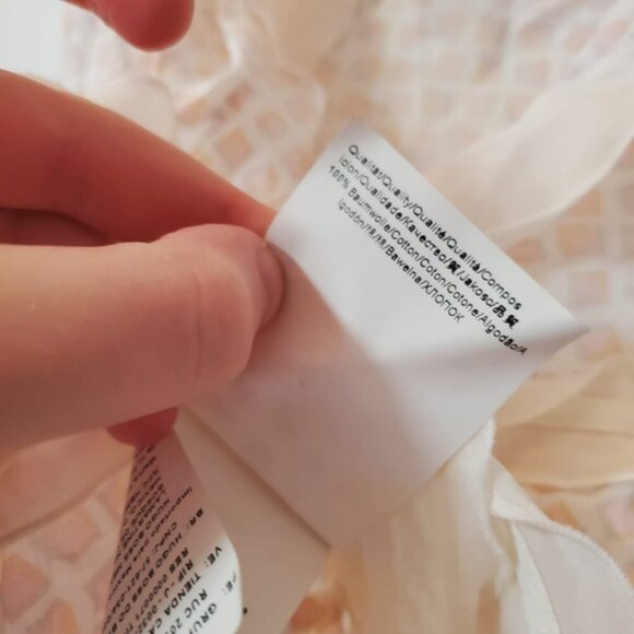 Hugo Boss Ellena Y2K Cotton Whimsical Fairy Feminine Coquette Tie Front Top 2 - Picture 10 of 12